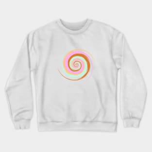 Colorful swirl - pink and brown color Crewneck Sweatshirt